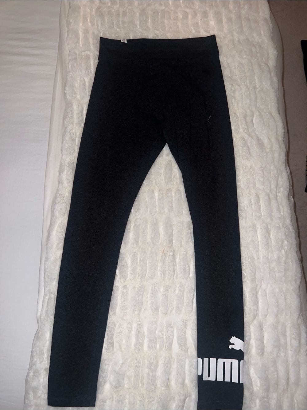 Puma Dark Gray Logo Leggings size medium